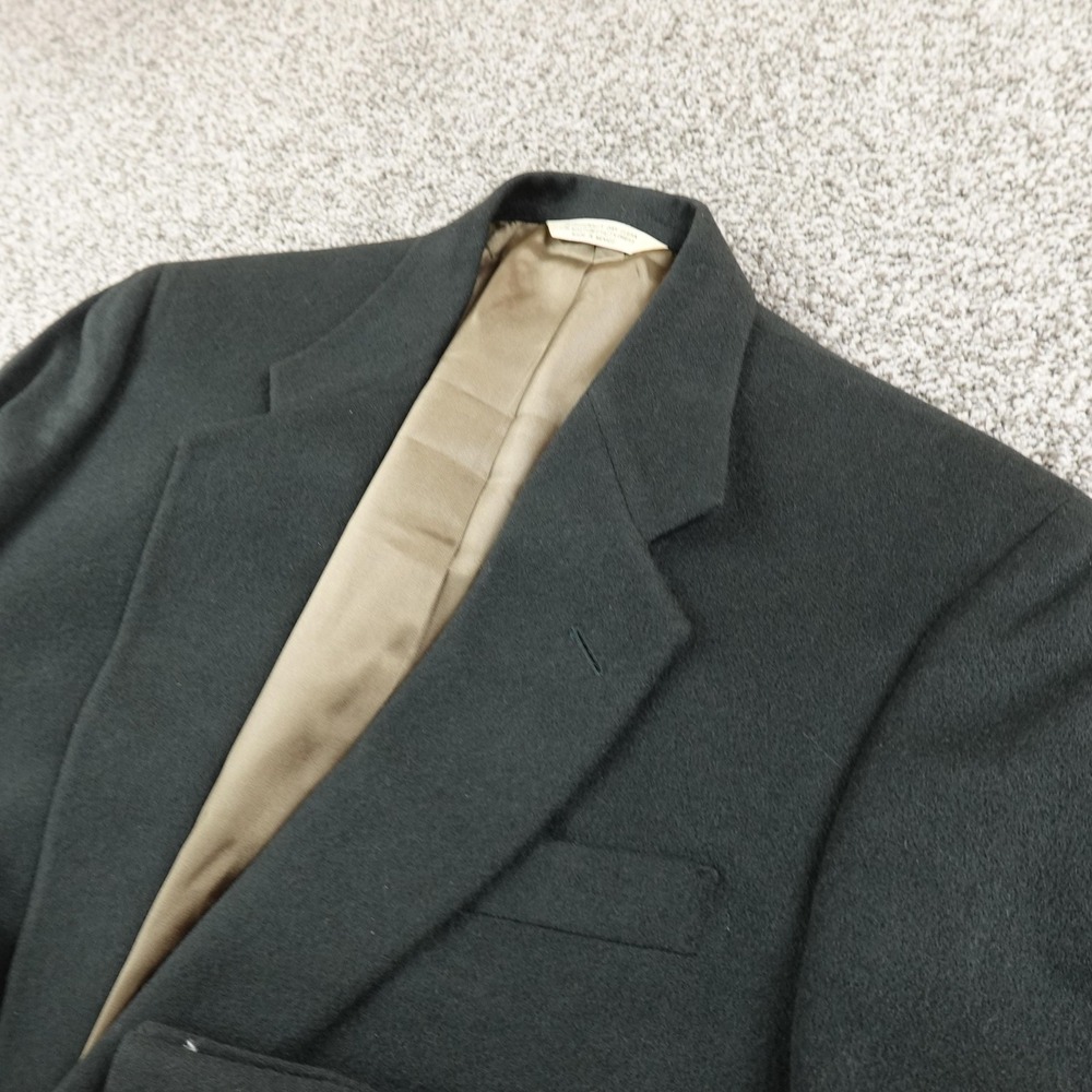 Camel Hair Blazer Mens 40L Gray Sport Coat Button Suit Jacket Top Notch‎ Lapel